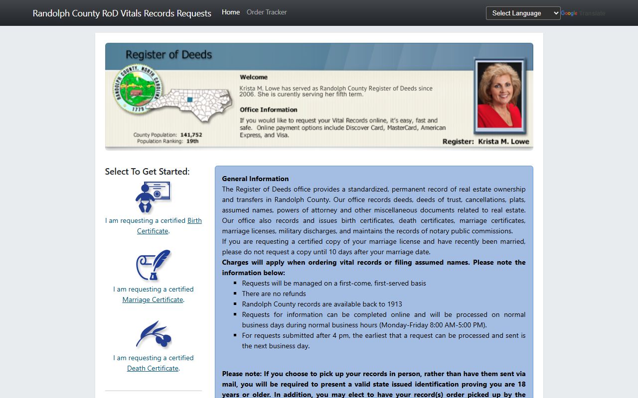 Randolph County court dockets contrast with Permitium vital records request portal
