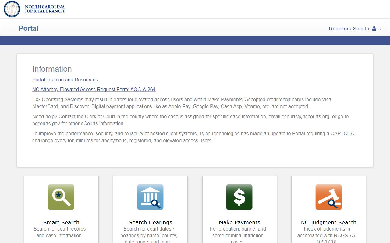 Randolph County court records search in the North Carolina eCourts Portal