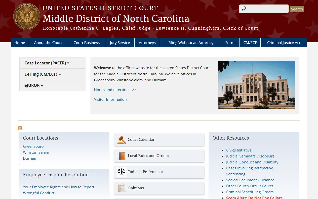 Randolph County Superior Court records federal district court distinction