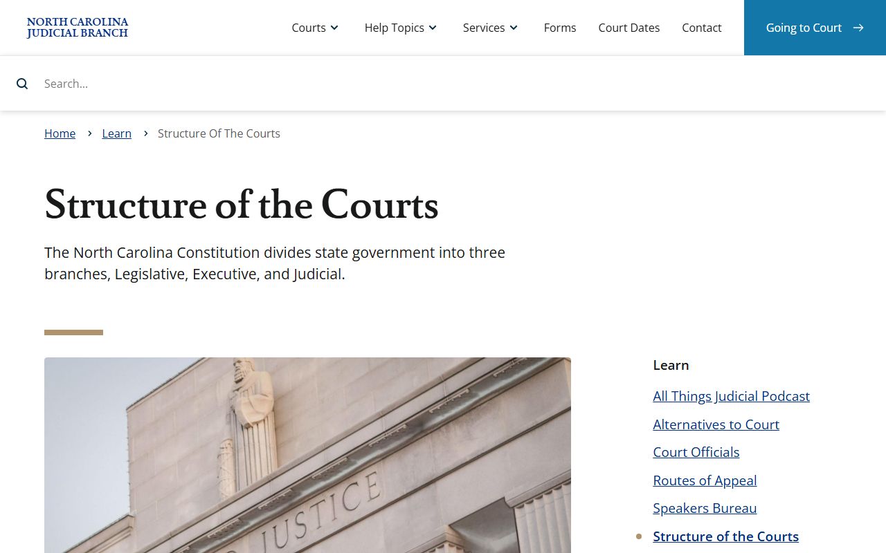 Randolph County court records North Carolina court structure overview