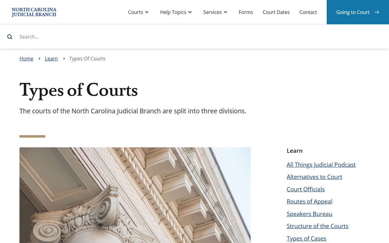 Randolph County court records North Carolina court types source